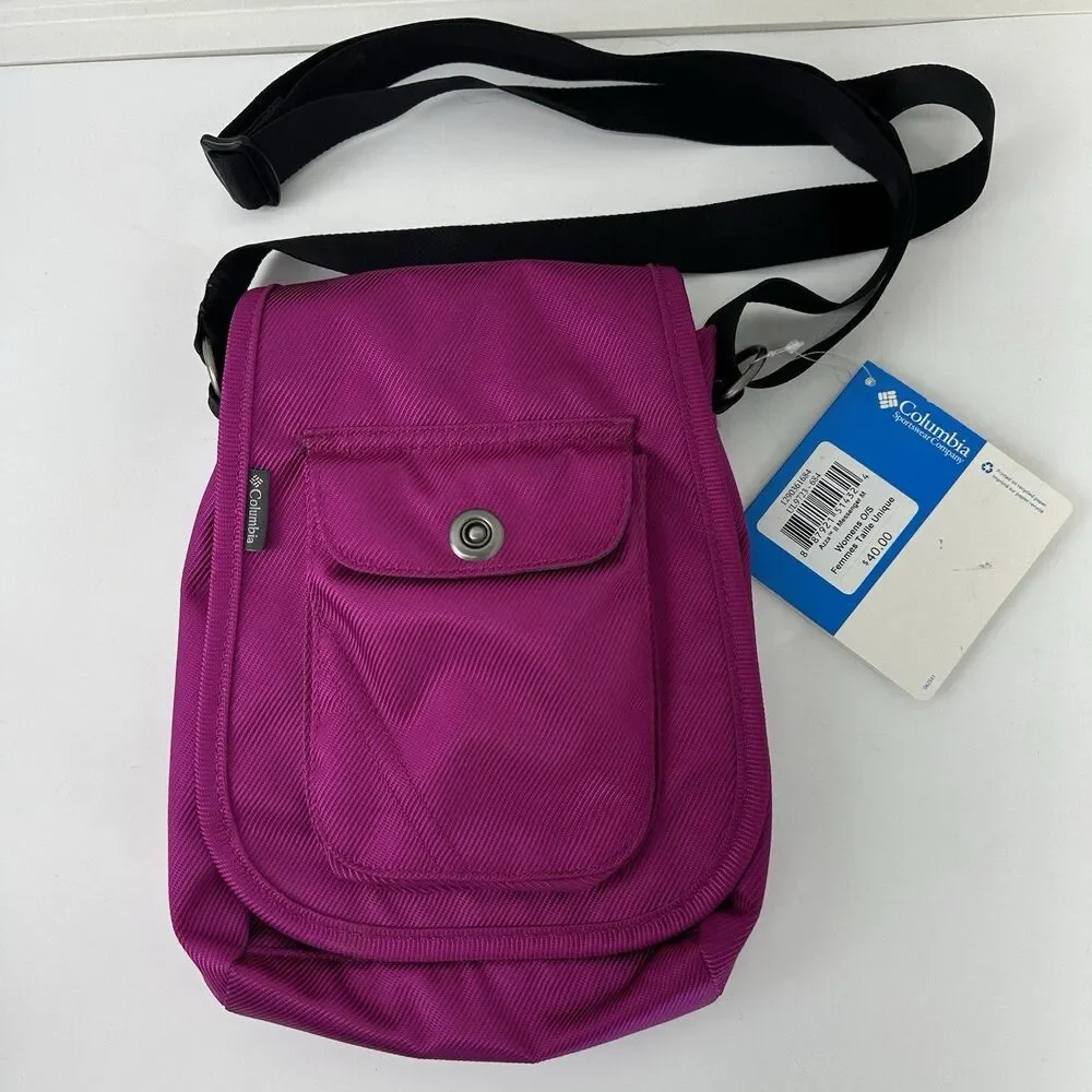 Columbia Crossbody Bag Womens OS Fuchsia Azza Sporty Messenger Nylon